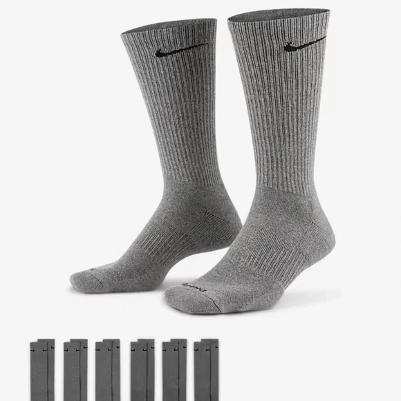 Nike Training Crew Socks (6 Pairs) Nike Everyday Cushioned - Picture 1 of 6